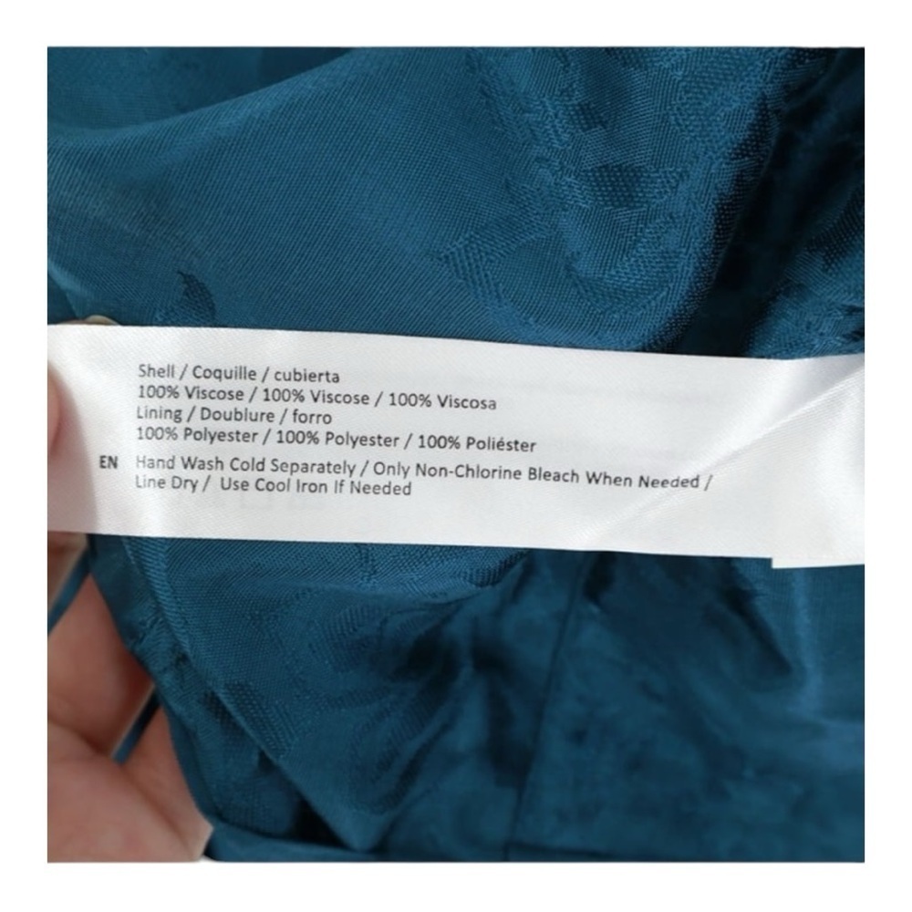 Band Of The Free Camille Crossover Crop Top Deep Teal Boho Cottage Gypsy NEW - Picture 3 of 15